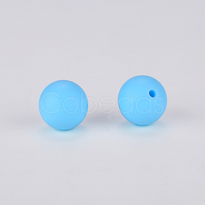 Round Silicone Focal Beads SI-JX0046A-16-1