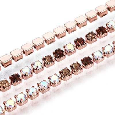 Iron Rhinestone Cup Chains CH-T007-02A-08-1