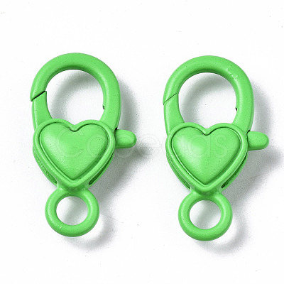 Spray Painted Eco-Friendly Alloy Lobster Claw Clasps X-PALLOY-T080-04-NR-1