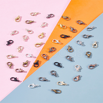 270pcs 9 Colors Zinc Alloy Lobster Claw Clasps FIND-LP0002-03-1