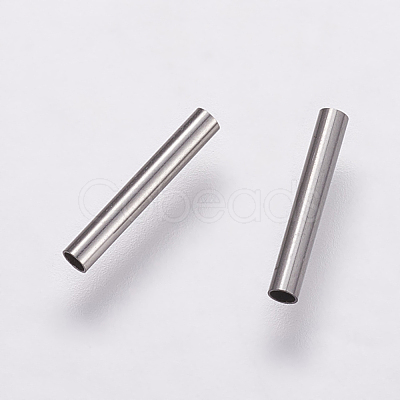 Tarnish Resistant 304 Stainless Steel Tube Beads X-STAS-P161-01-10mm-1