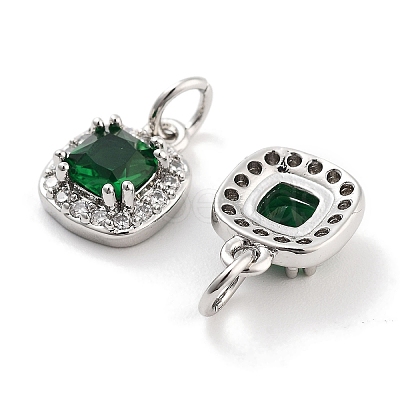 Brass with Cubic Zirconia Pendants KK-P271-33P-1