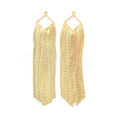 Brass Tassel Big Pendants KK-F898-22D-G-1