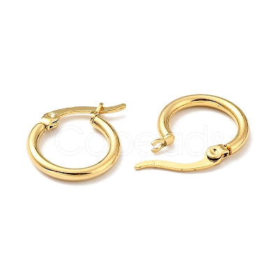 PVD Vacuum Plating 201 Stainless Steel Hoop Earrings for Women LS-EJEW-G260-02E-G-1