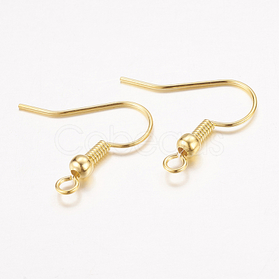 Brass Earring Hooks KK-S075-G-1