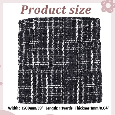 Tartan Chemical Fiber Fabric DIY-WH0591-521B-1
