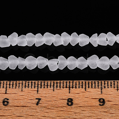 Frosted Transparent Glass Beads X1-GLAA-N016-4mm-11-1