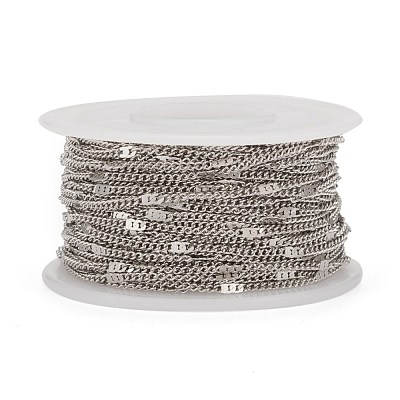 Tarnish Resistant 304 Stainless Steel Figaro Chains CHS-N002-03P-1