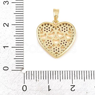 Valentine's Day Brass Micro Pave Cubic Zirconia Pendants KK-T086-01B-1
