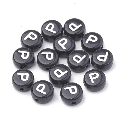 Opaque Acrylic Beads SACR-N002-02P-1