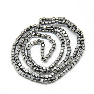 Electroplate Non-magnetic Synthetic Hematite Beads Strands G-Q486-63H-1
