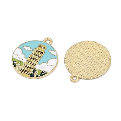 Alloy Enamel Pendants ENAM-V001-02D-G-1