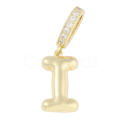 Brass Micro Pave Clear Cubic Zirconia Pendants KK-M289-01I-G-1