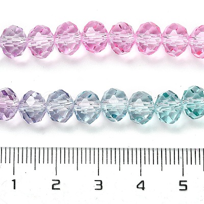 Transparent Painted Glass Beads Strands X1-DGLA-A034-T6mm-A10-1