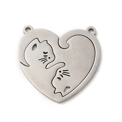 Non-Tarnish 304 Stainless Steel Split Pendants STAS-H212-16P-1