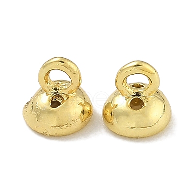 Brass Bead Cap Pendant Bails KK-P284-15G-01-1