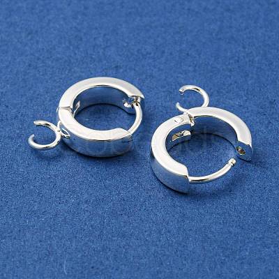 201 Stainless Steel Huggie Hoop Earrings Findings STAS-A167-01L-S-1