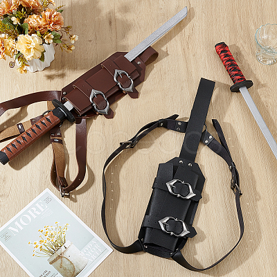 PU Leather Adjustable Sword Sheaths AJEW-XCP0003-68-1