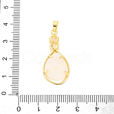 Brass Micro Pave Cubic Zirconia Pendants KK-F894-02G-1