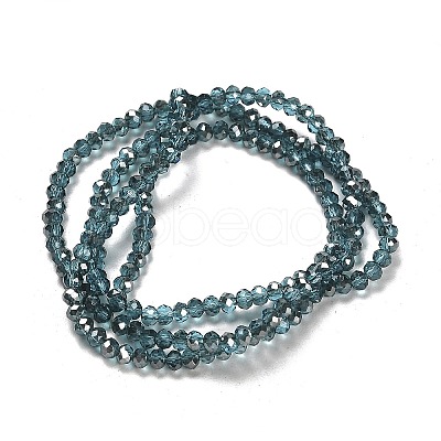 Electroplate Glass Beads Strands EGLA-D020-3x2mm-M2-1
