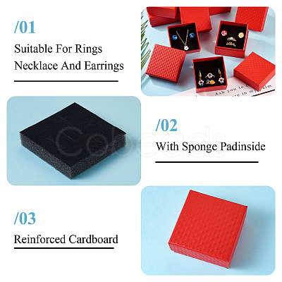 Rhombus Textured Cardboard Gift Storage Boxes CON-TAC0010-03B-04-1