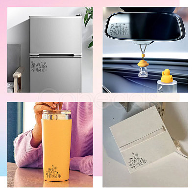 Waterproof Reflective Plastic Mirror Stickers DIY-WH0668-002-1