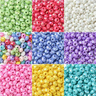 Opaque Acrylic Beads MACR-YW0003-55F-1