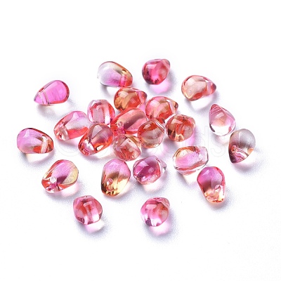 Transparent Glass Charms GLAA-O017-02F-1