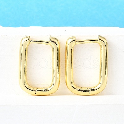 Brass Huggie Hoop Earrings X-EJEW-F245-04G-A-1