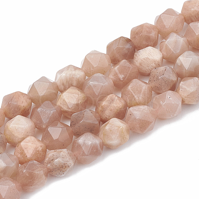Natural Sunstone Beads Strands G-S332-6mm-008-1