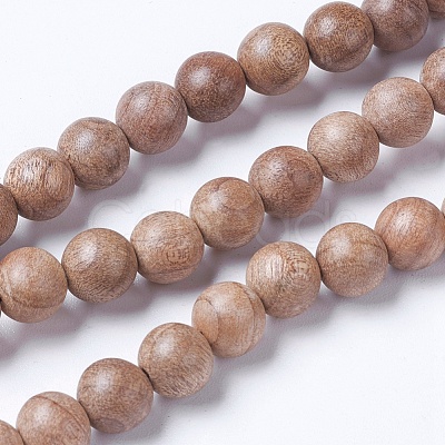 Natural Wood Beads Strands X-WOOD-J001-02-8mm-1