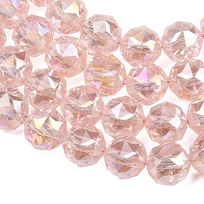 Transparent Electroplate Glass Beads Strands EGLA-N002-34C-B06-1