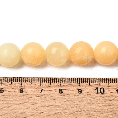 Natural Honey Jade Bead Strands G-K153-B26-12mm-1