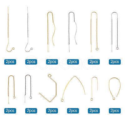 Brass Stud Earring Findings KK-TA0007-75-1