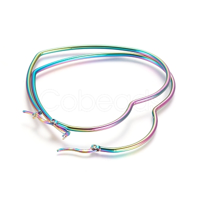 304 Stainless Steel Hoop Earrings STAS-D171-07B-M-1