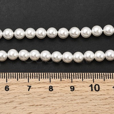 Electroplated Shell Pearl Beads Strands BSHE-K017-5mm-01-1