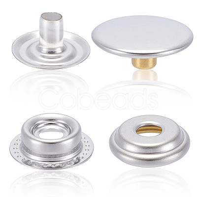 1Bag Brass Snap Buttons KK-GF0001-25P-1