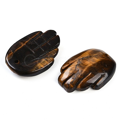 Natural Tiger Eye Pendants G-K359-03A-1