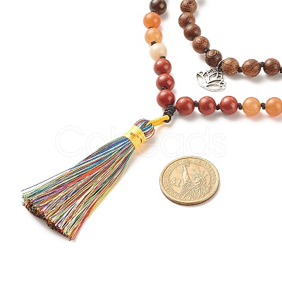 Buddhist Necklace NJEW-JN03847-1