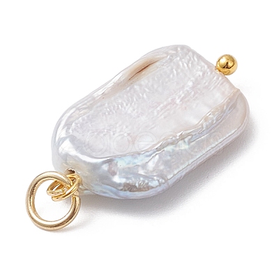 Natural Baroque Pearl Keshi Pearl Pendants PALLOY-JF04628-01-1