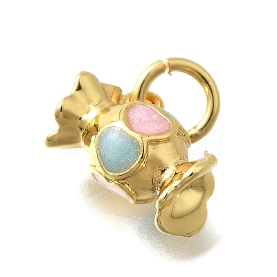 Brass Enamel Charms KK-D295-30G-02-1