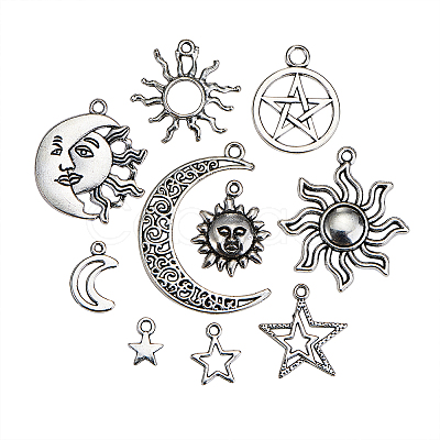 Tibetan Style Alloy Pendants TIBEP-CJ0001-08-1