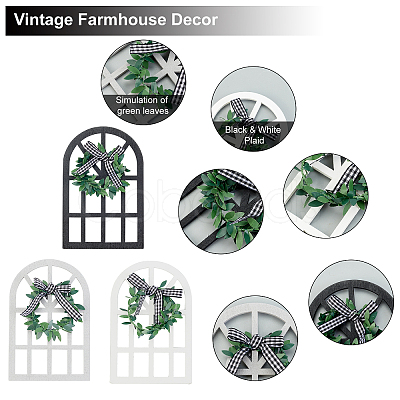 6Pcs 3 Colors Natural Wood Display Decorations HJEW-NB0001-16-1