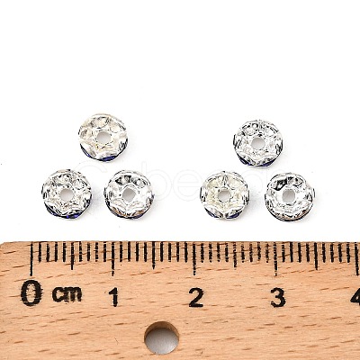 Brass Rhinestone Spacer Beads RB-A014-L6mm-05S-1