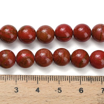 Synthetic Red Jasper Beads Strands G-F826-B02-8mm-1
