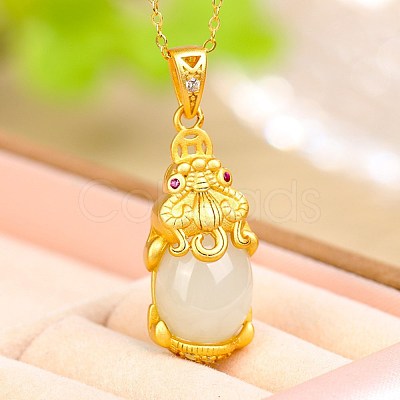 Natural Hetian Jade Pendants STER-BB71730-A-1