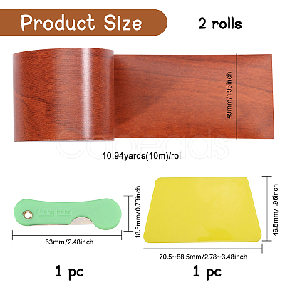 2 Rolls PVC Self Adhesive Wallpaper DIY-GL0005-52-1