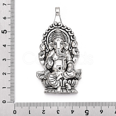 Tibetan Style Alloy Big Pendants X-TIBEP-T002-119AS-NR-1