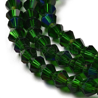 Transparent Electroplate Glass Beads Strands EGLA-A039-T2mm-L25-1