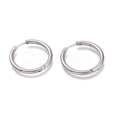 Tarnish Resistant 201 Stainless Steel Huggie Hoop Earrings EJEW-O095-05-13-1